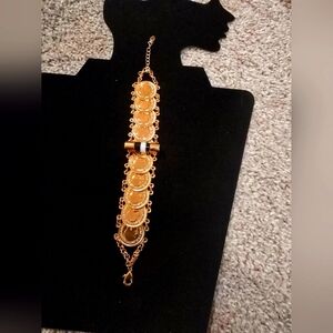 18kgp Dubai Jewelry Elegant Gold Coin Bracelet